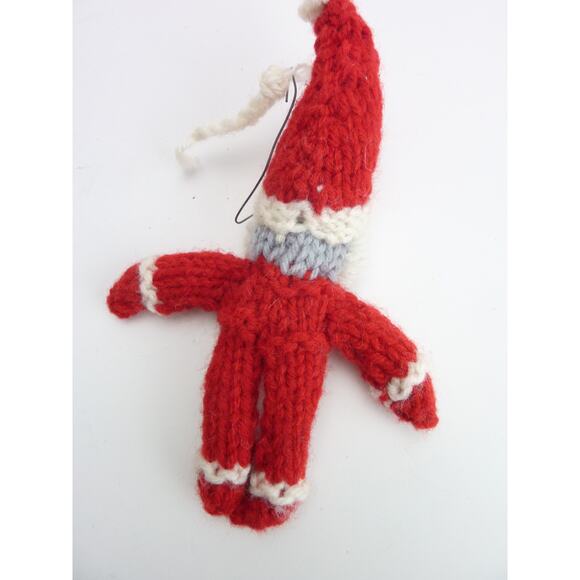 Vintage Knit Funny Santa Christmas Tree Ornament - Picture 3 of 4